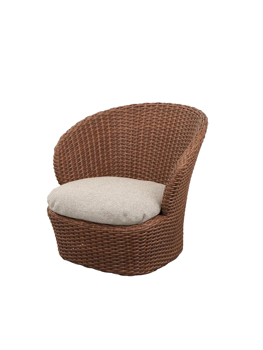 Coast Lounge Chair w. Swivel, umber brown fra Cane-line (Desert Sand, Cane-line Rise)