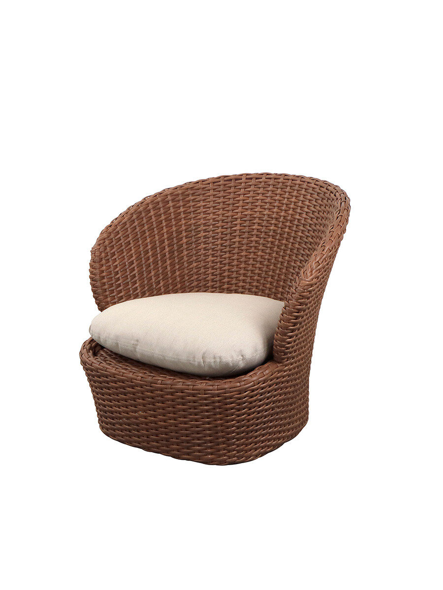 Coast Lounge Chair w. Swivel, umber brown fra Cane-line (Sand, Cane-line Natté)