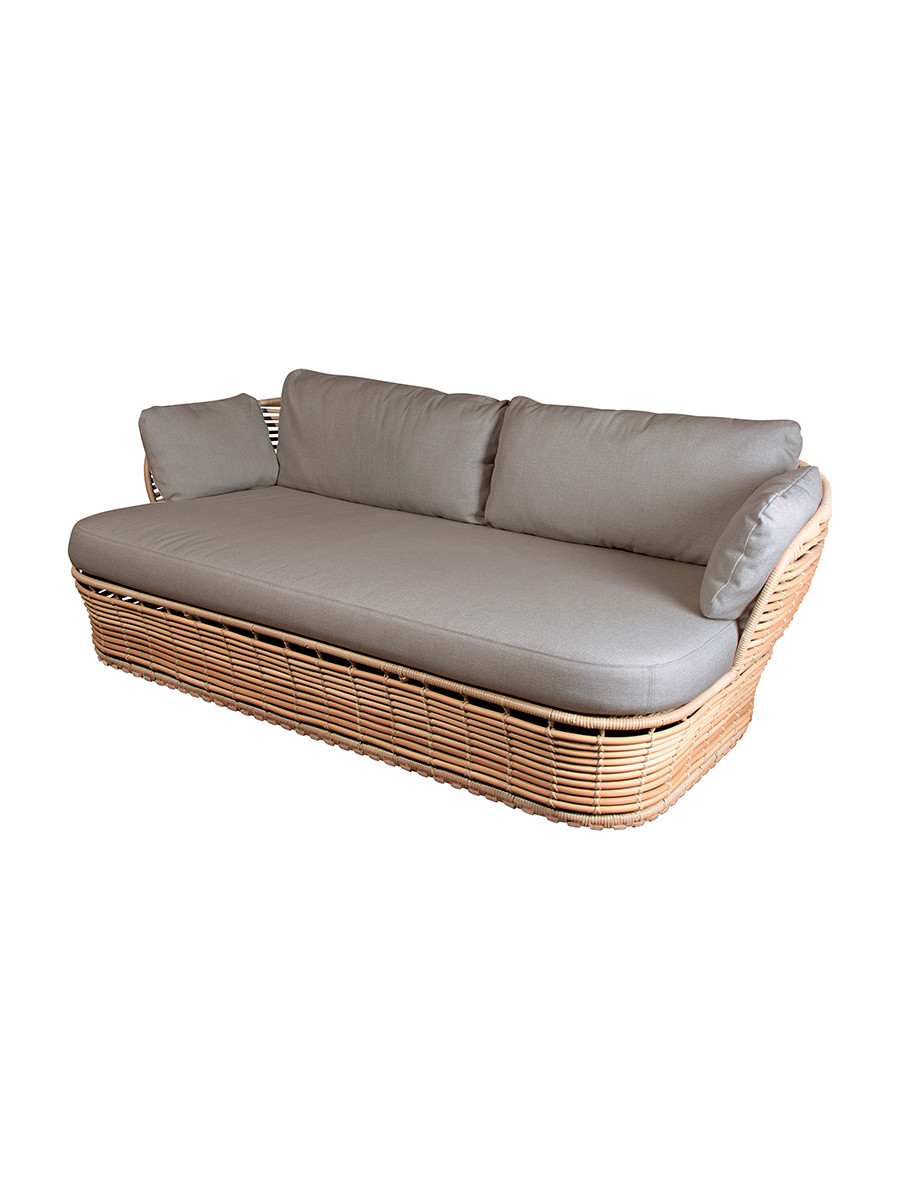 Basket 2 pers. Sofa fra Cane-line (Natural stel m. taupe hynder)