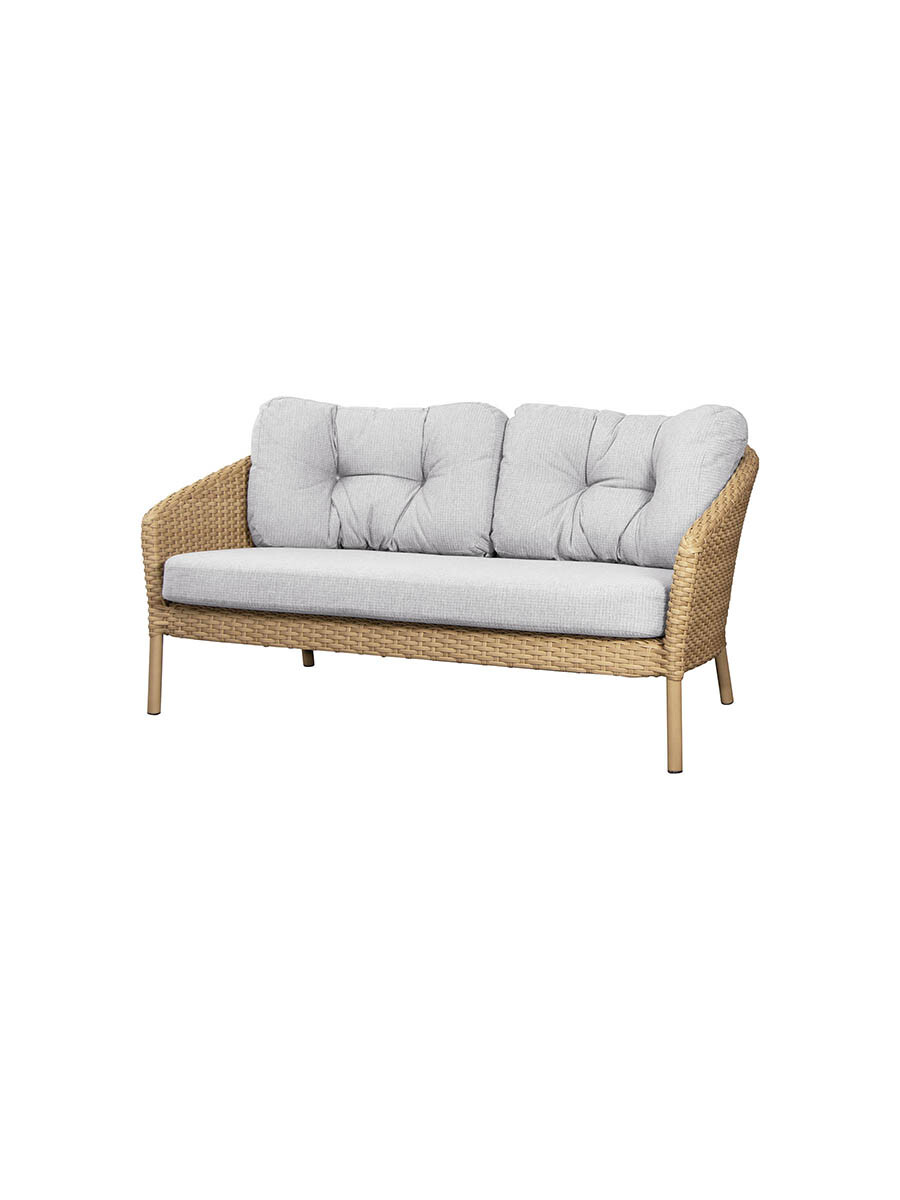 Ocean 2-pers. Sofa, flat weave fra Cane-line (White grey)