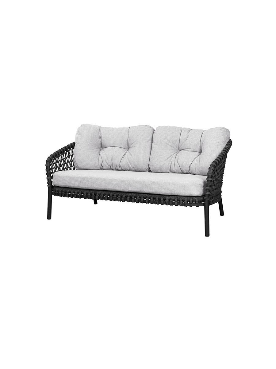 Ocean 2-pers. Sofa, soft rope fra Cane-line (White grey)