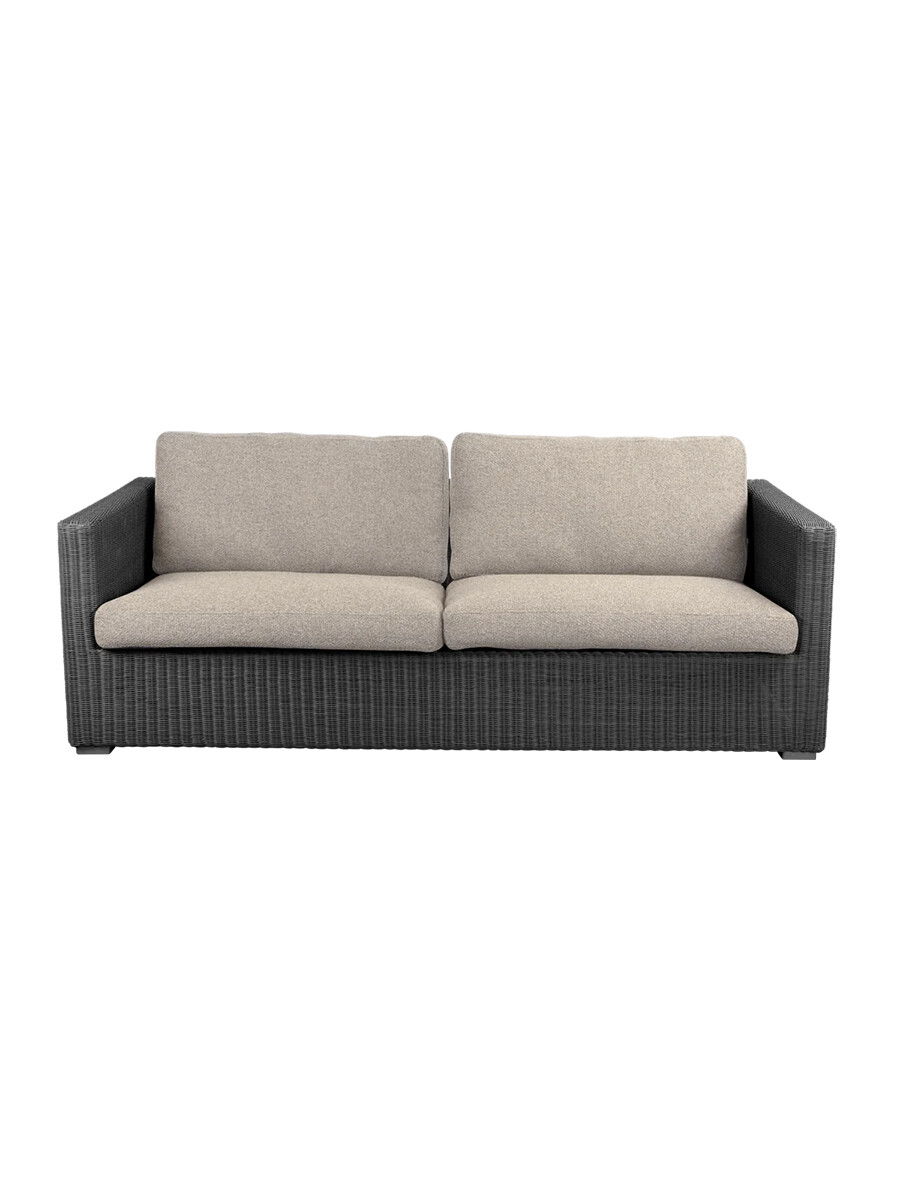 Chester 3-pers Loungesofa fra Cane-line (Graphite, Desert Sand, Cane-line Rise)