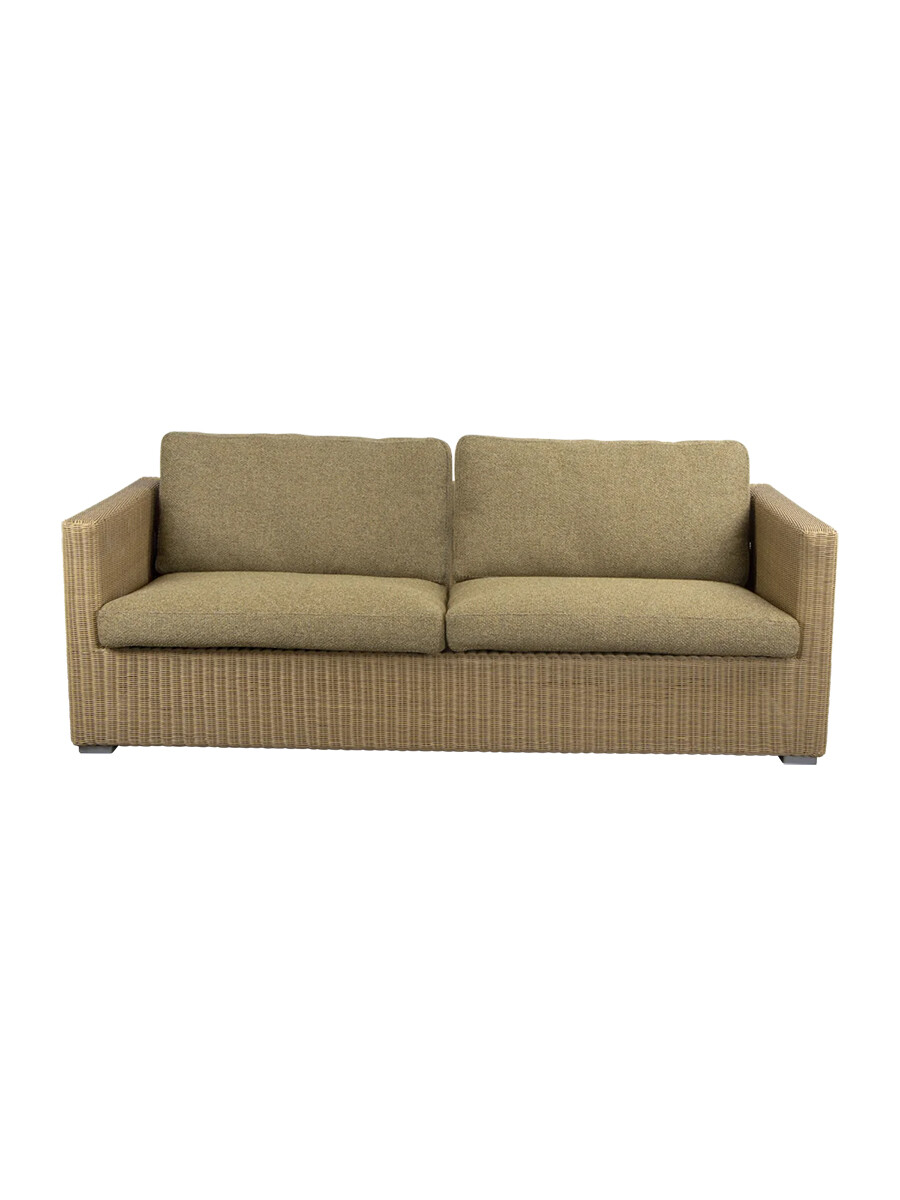 Chester 3-pers Loungesofa fra Cane-line (Natural, Turmeric Yellow, Cane-line Rise)