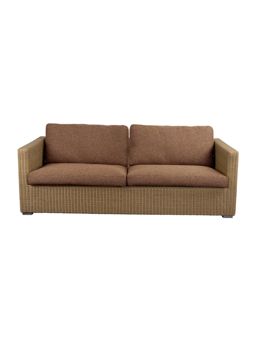 Chester 3-pers Loungesofa fra Cane-line (Natural, Umber Brown, Cane-line Rise)