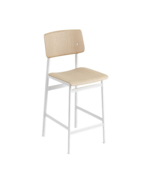 Loft bar stool fra Muuto (Højde: 65 cm, Oak/ white)