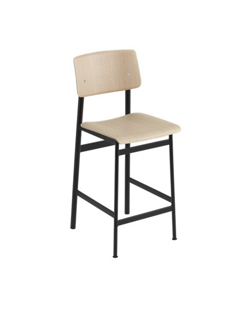 Loft bar stool fra Muuto (Højde: 65 cm, Oak/ black)