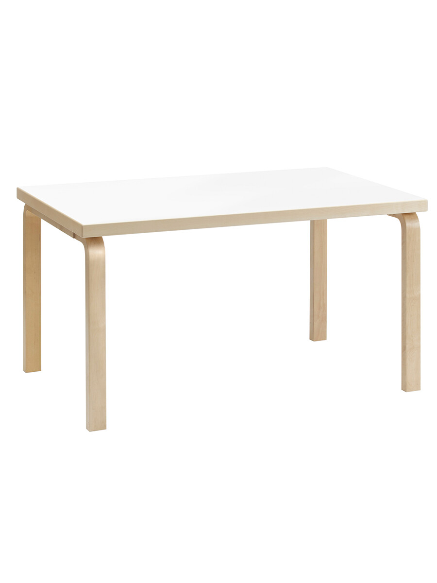 Aalto Table Rectangular 82B, 135x85 cm fra Artek (Hvid Laminat)