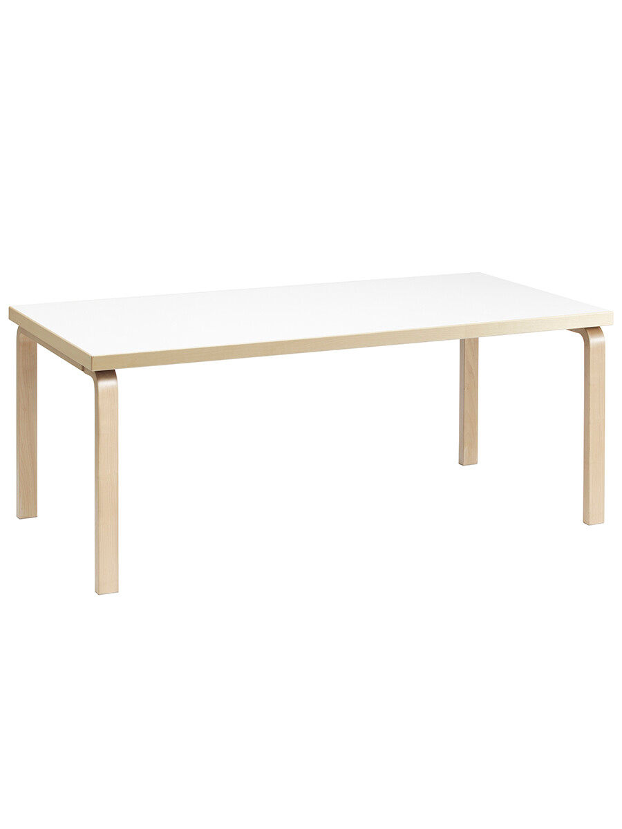 Aalto Table Rectangular 83, 182x91 cm fra Artek (Hvid Laminat)