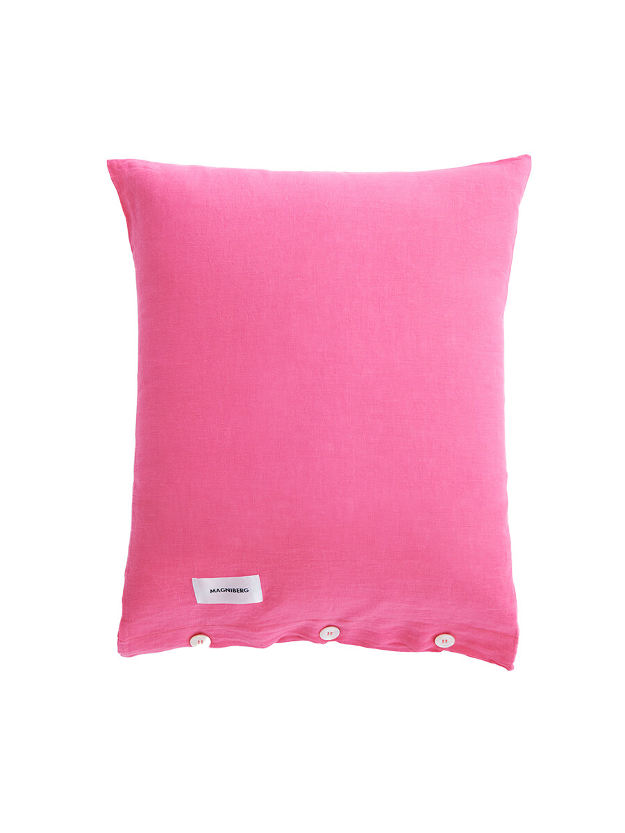 Mother Linen Pillow Cover Single fra Magniberg (Happy Pink, 50 x 70 cm)