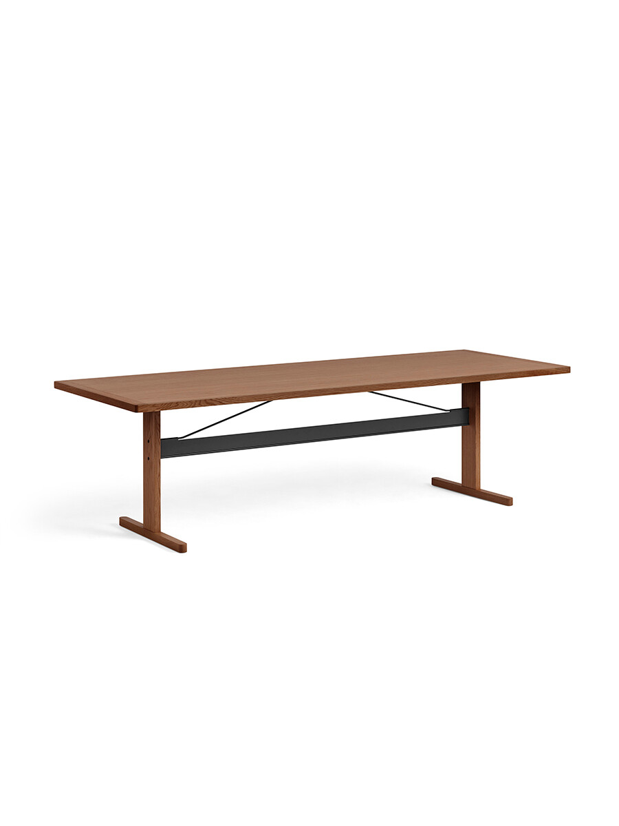 Passerelle Table, L260 cm fra Hay (Water-based lacquered walnut, Water-based lacquered walnut, Ink black)