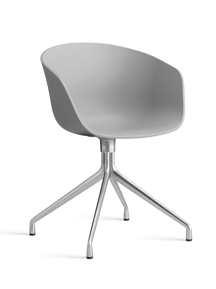 About a Chair AAC 20 fra Hay (Concrete grey, Poleret aluminium)