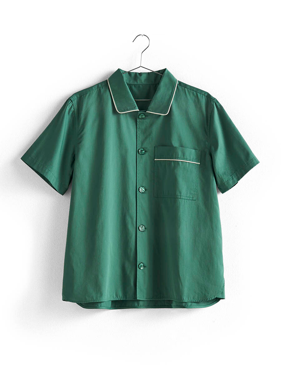 Outline Pyjama S/S Shirt fra Hay (Emerald green, S/M)