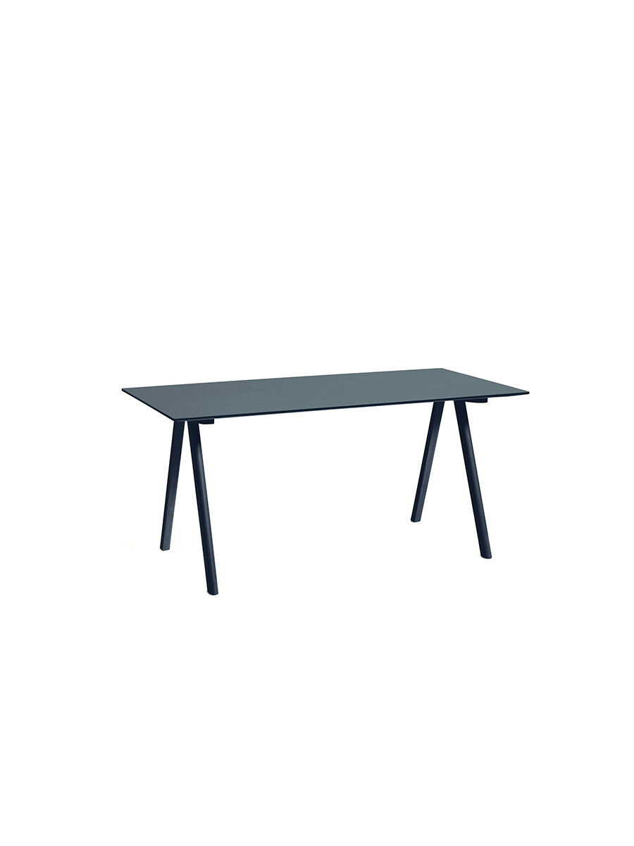 CPH10 Skrivebord, 160 cm fra Hay (Smokey Blue linoleum, Deep Blue lakeret eg)