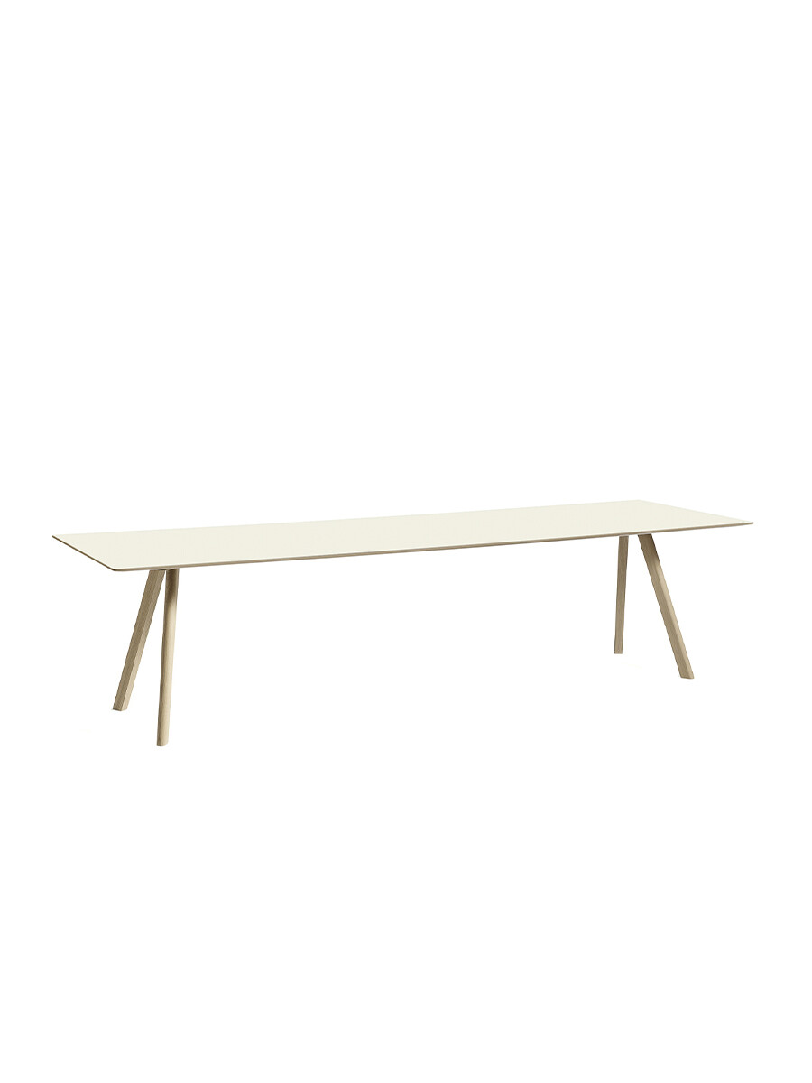 CPH30 Bord, 300 cm fra Hay (Off white linoleum, Lakeret eg, L: 300 x B: 90 x H: 74 cm)