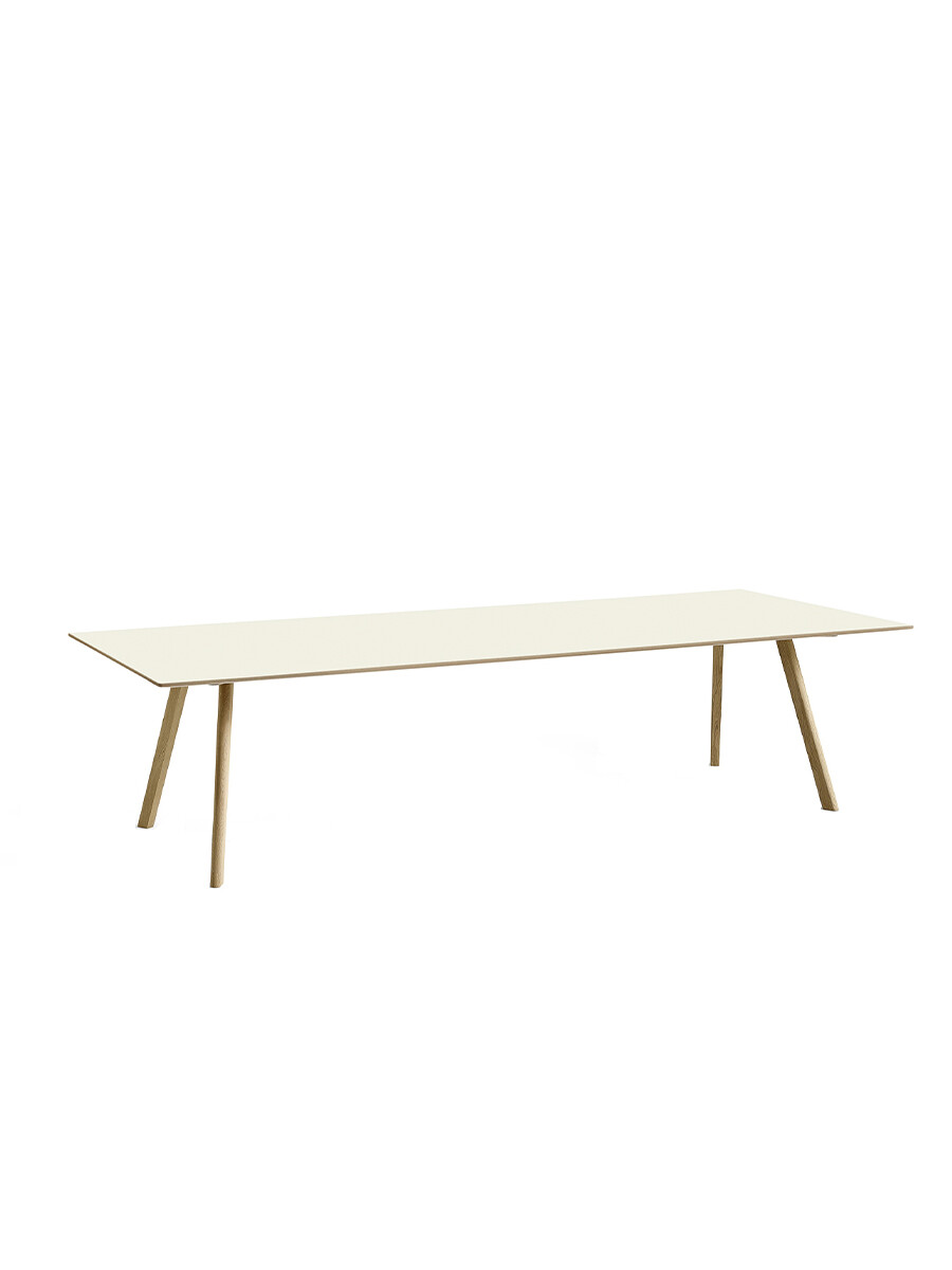 CPH30 Bord, 300 cm fra Hay (Off white linoleum, Lakeret eg, L: 300 x B: 120 x H: 74 cm)