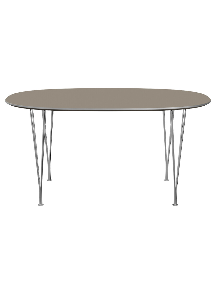 Piet Hein B612 Spisebord, 150 x 100 cm fra Fritz Hansen (Brown Ottawa m. alukant (specialfarve))