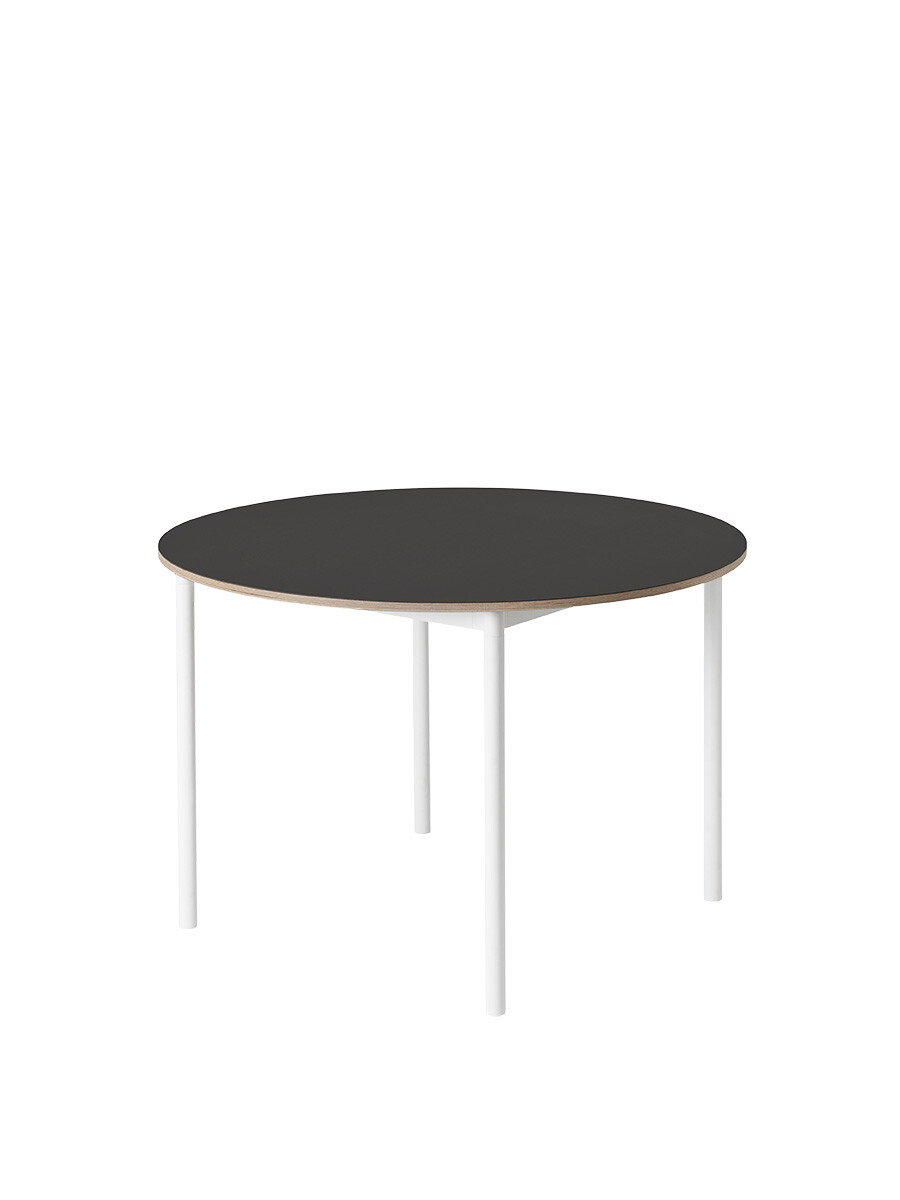 Base Round Table, Ø 110 cm fra Muuto (Black / White)