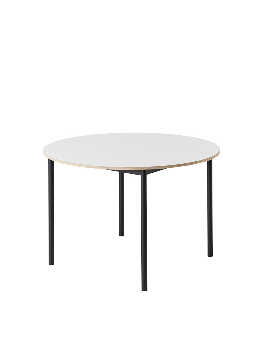 Base Round Table, Ø 110 cm fra Muuto (White / Black)