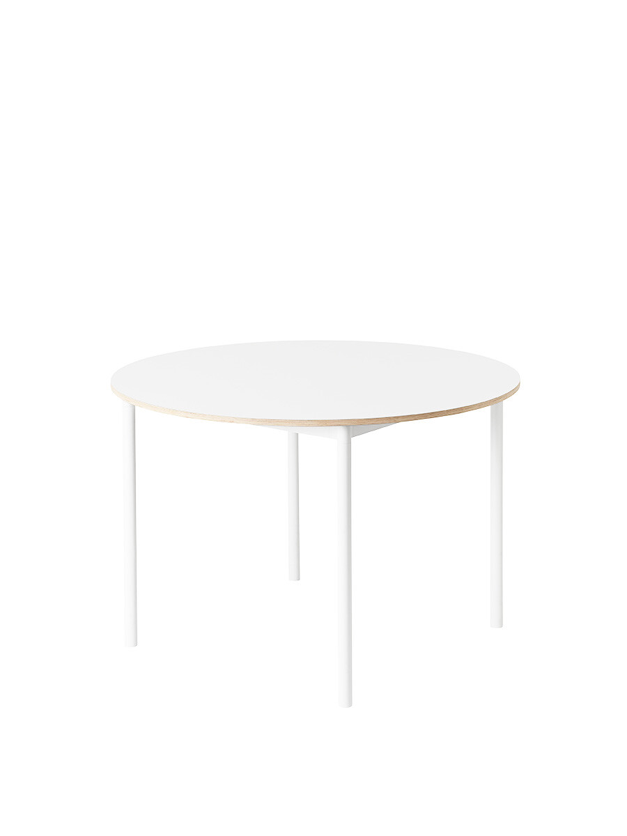 Base Round Table, Ø 110 cm fra Muuto (White / White)