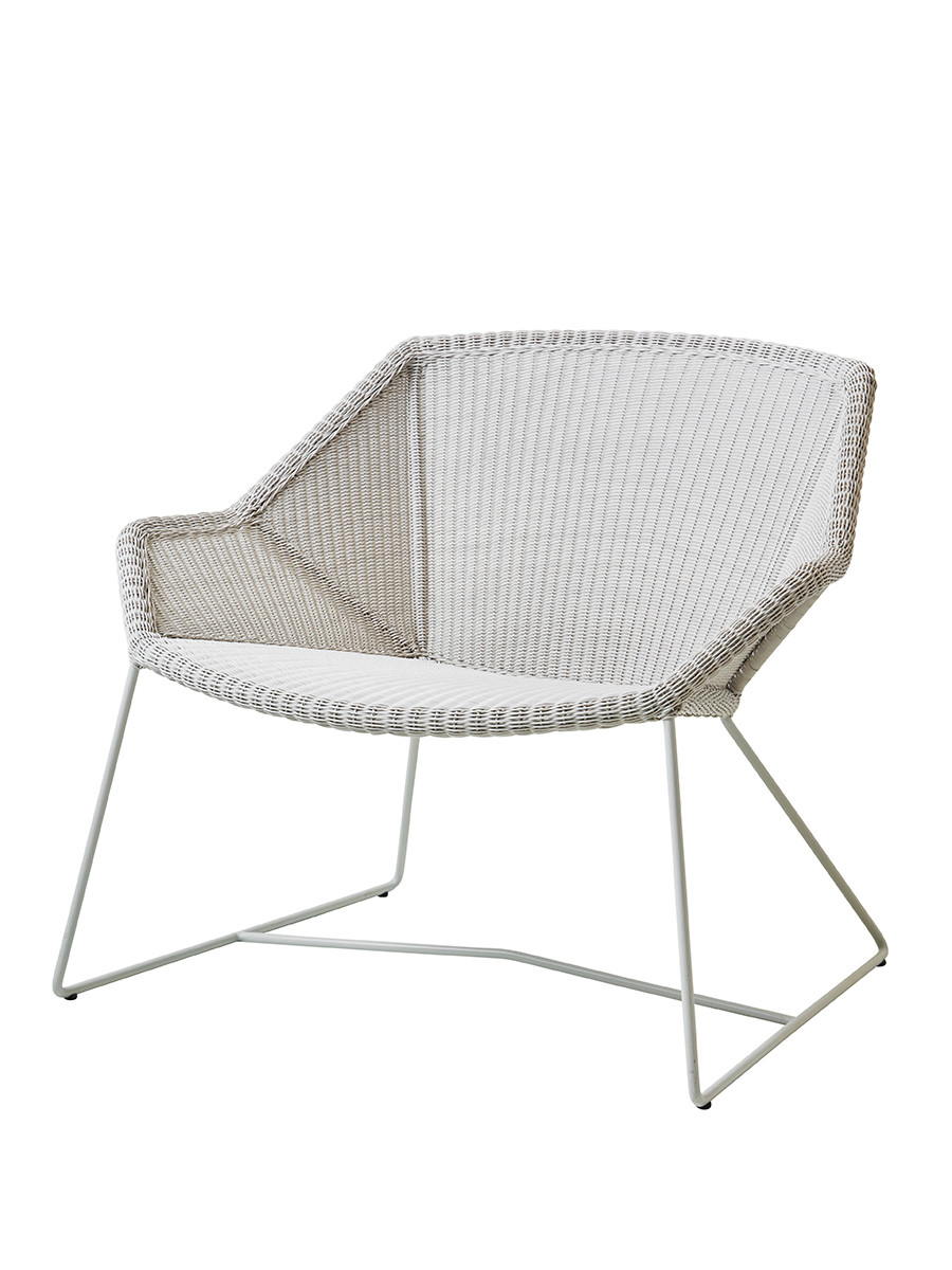 Breeze Loungestol fra Cane-line (White grey, Ingen hynde)