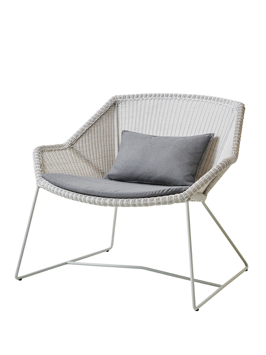 Breeze Loungestol fra Cane-line (White grey, Grey, Cane-line Natté)