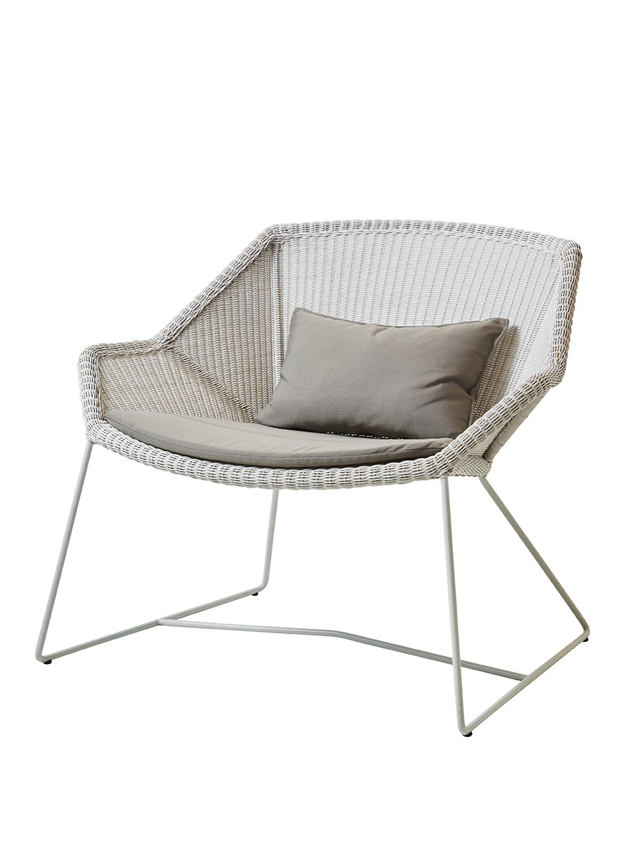 Breeze Loungestol fra Cane-line (White grey, Taupe, Cane-line Natté)