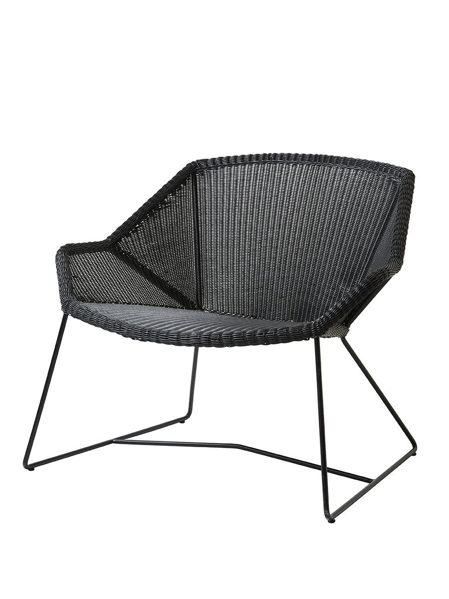 Breeze Loungestol fra Cane-line (Black, Light grey, Cane-line Natté)