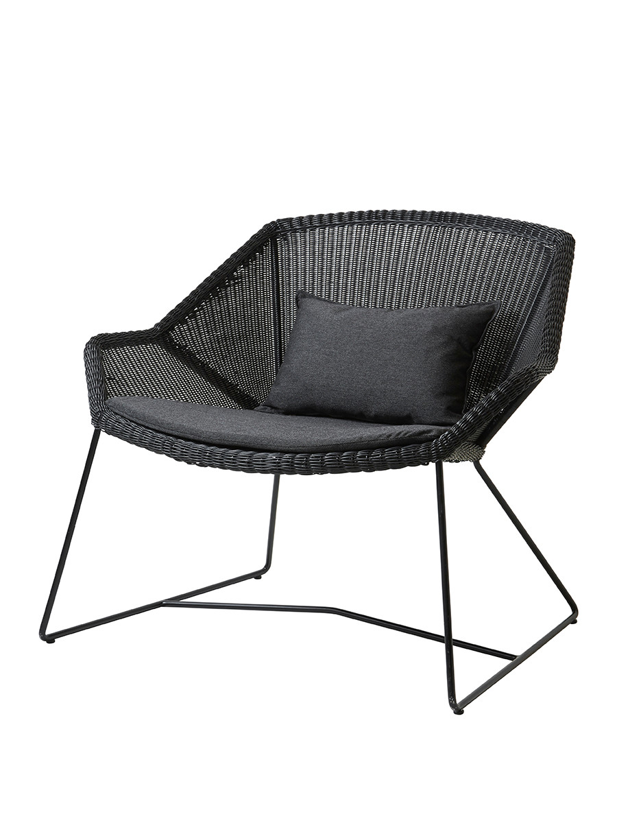 Breeze Loungestol fra Cane-line (Black, Black, Cane-line Natté)