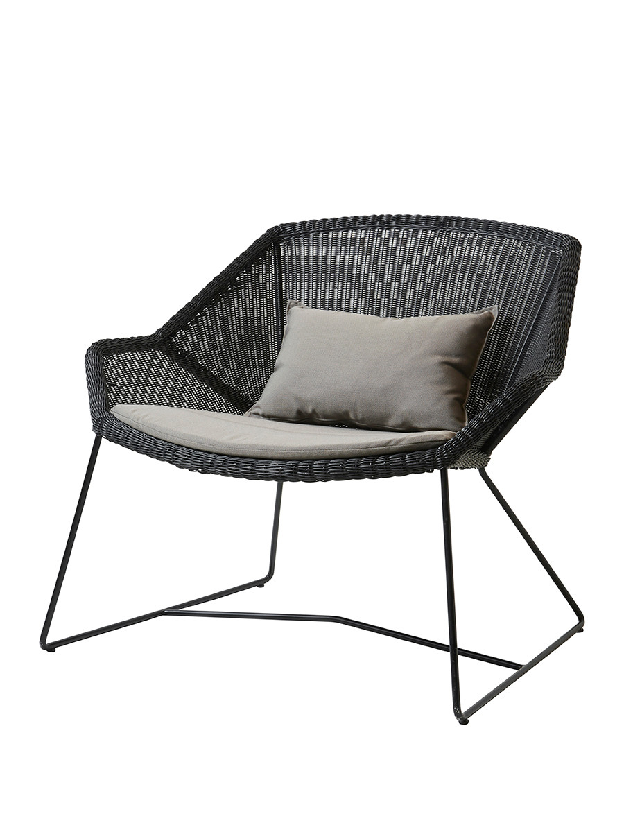 Breeze Loungestol fra Cane-line (Black, Taupe, Cane-line Natté)