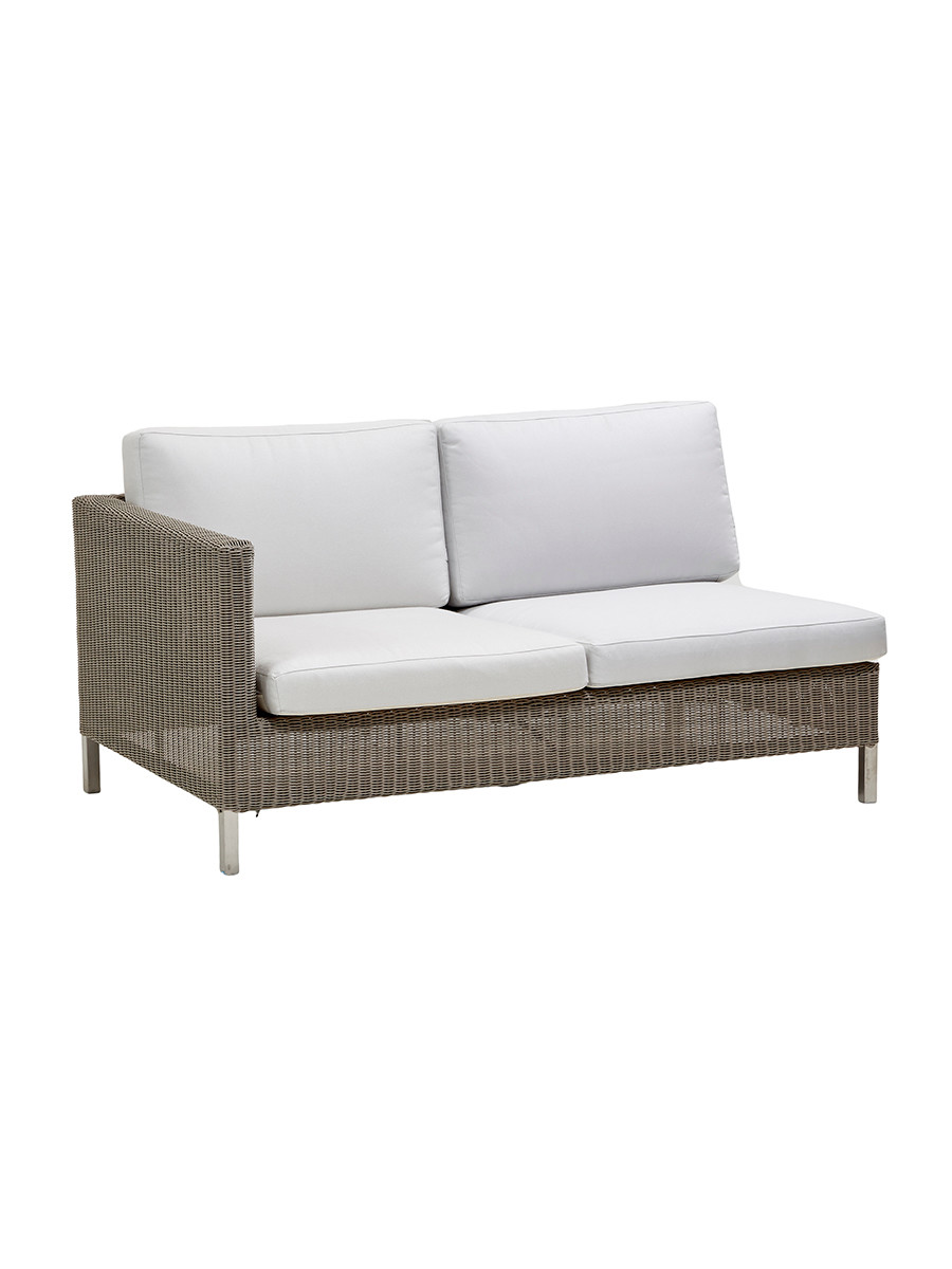 Connect 2 pers Modulsofa, højre fra Cane-line (White, Cane-line Natté)