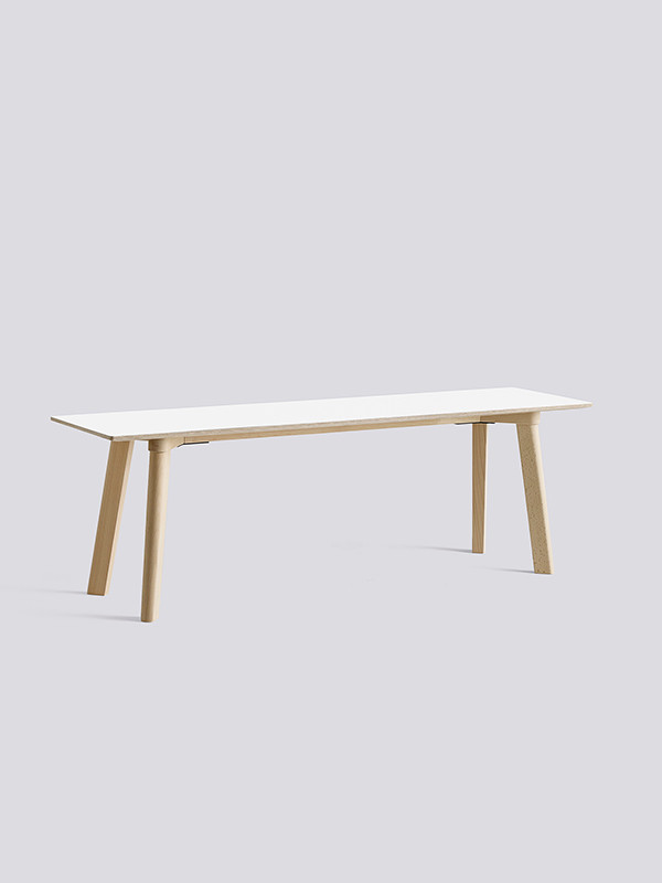 CPH Deux 215 Bænk fra Hay (L140 x B35 x H45 cm, Pearl white laminat, Ubehandlet bøg)