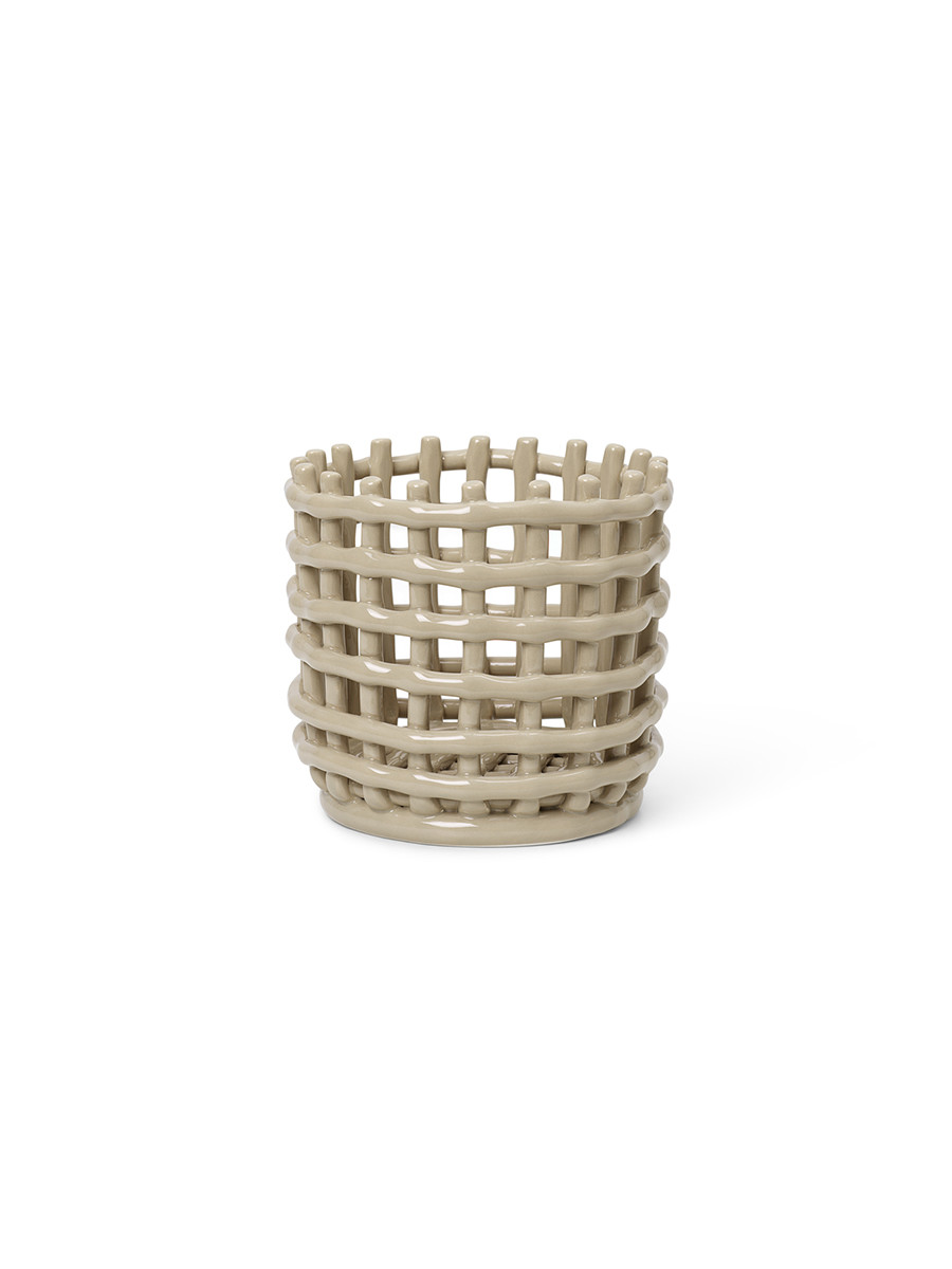 Ceramic Basket, small fra Ferm Living (Cashmere)