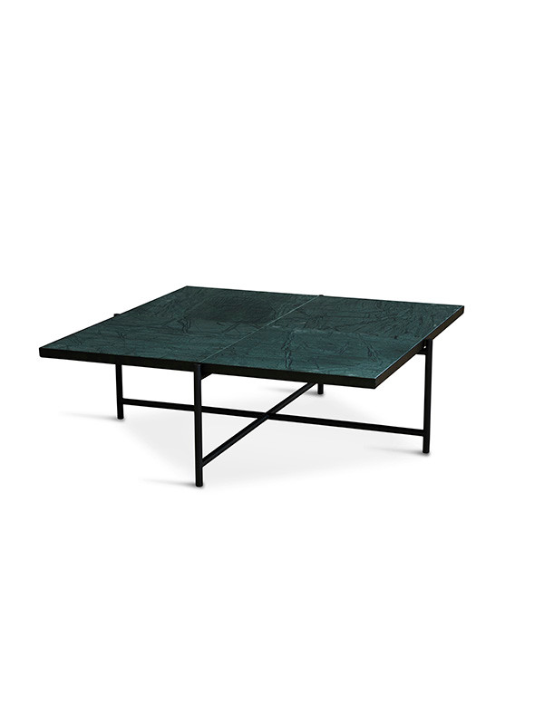 Coffee Table 90, grøn marmor fra HANDVÄRK (Sort)