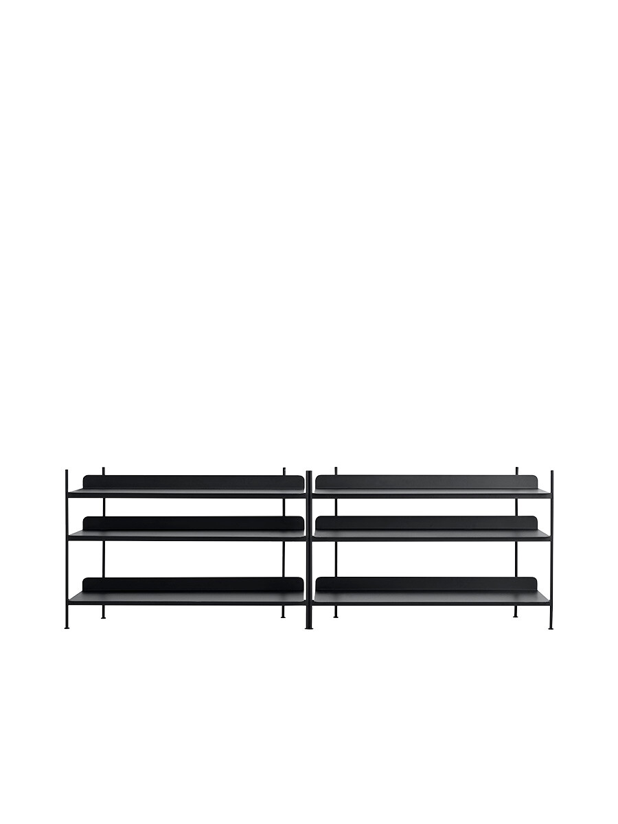 Compile Shelving System, configuration 6 fra Muuto (Black)