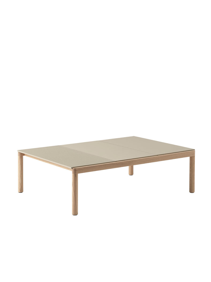 Couple Coffee Table, 120 x 84 cm fra Muuto (Sand / Oak, Wavy)