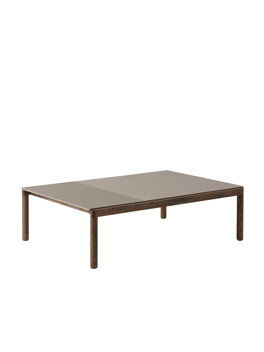 Couple Coffee Table, 120 x 84 cm fra Muuto (Taupe / Dark Oiled Oak, Wavy)