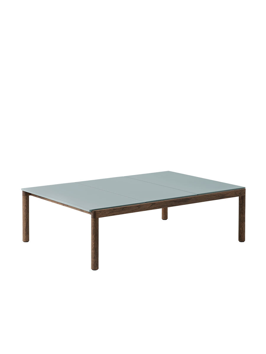 Couple Coffee Table, 120 x 84 cm fra Muuto (Pale Blue / Dark Oiled Oak, Plain)