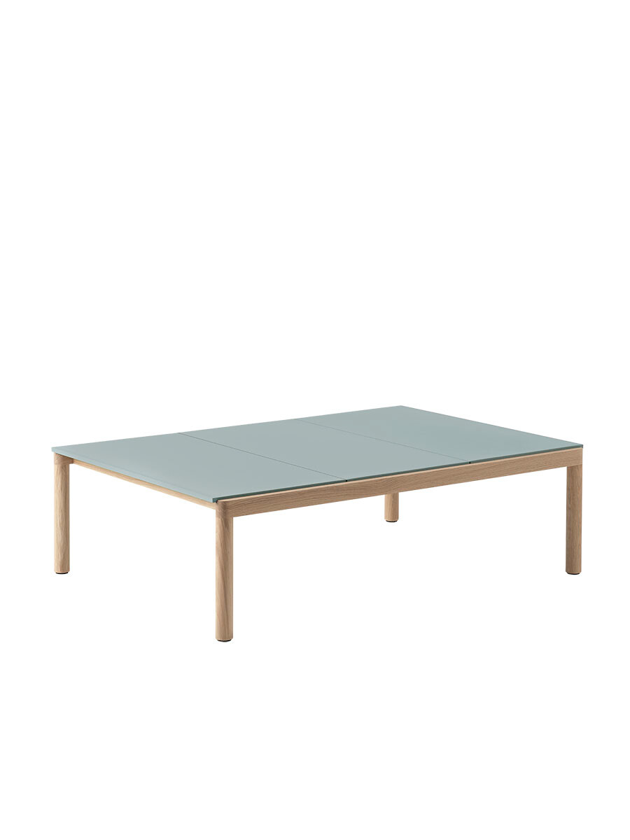 Couple Coffee Table, 120 x 84 cm fra Muuto (Pale Blue / Oak, Plain)