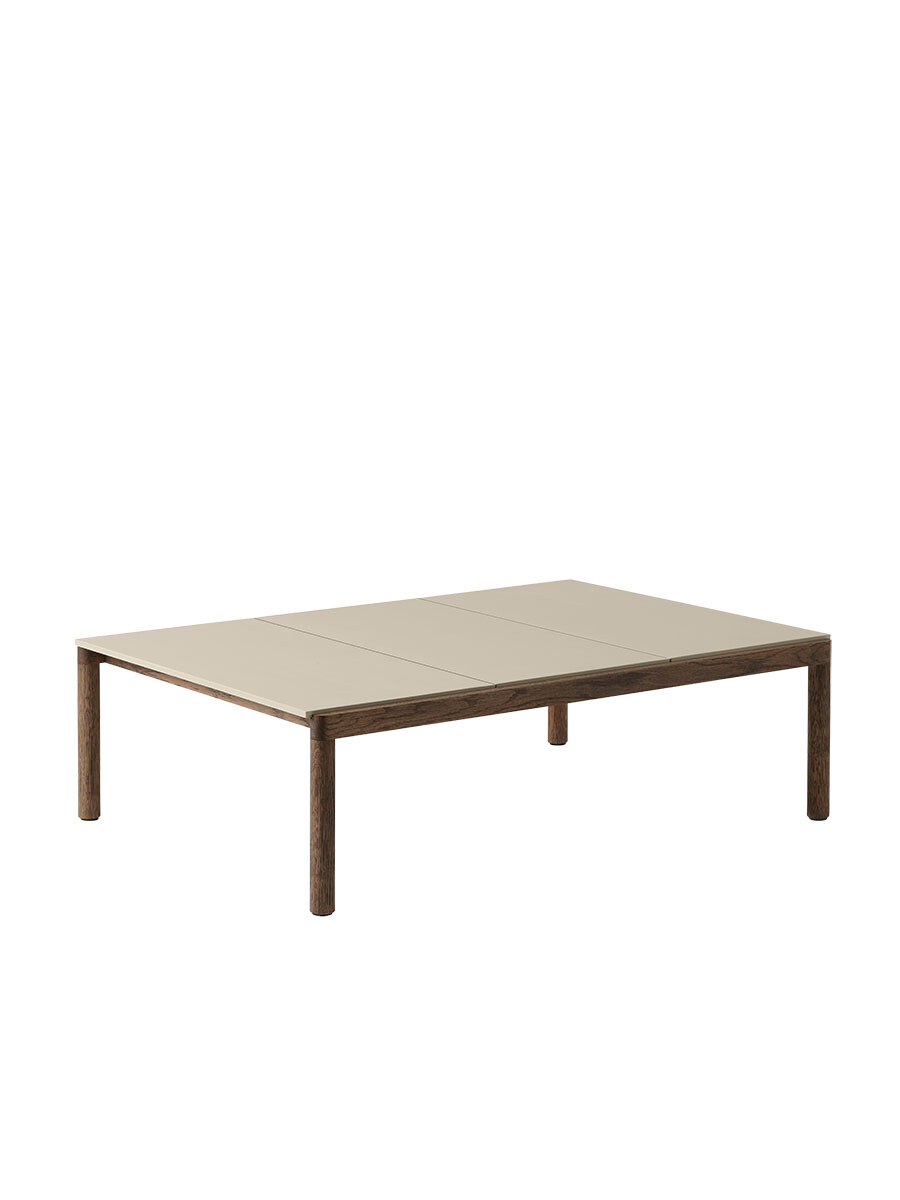 Couple Coffee Table, 120 x 84 cm fra Muuto (Sand / Dark Oiled Oak, Plain)