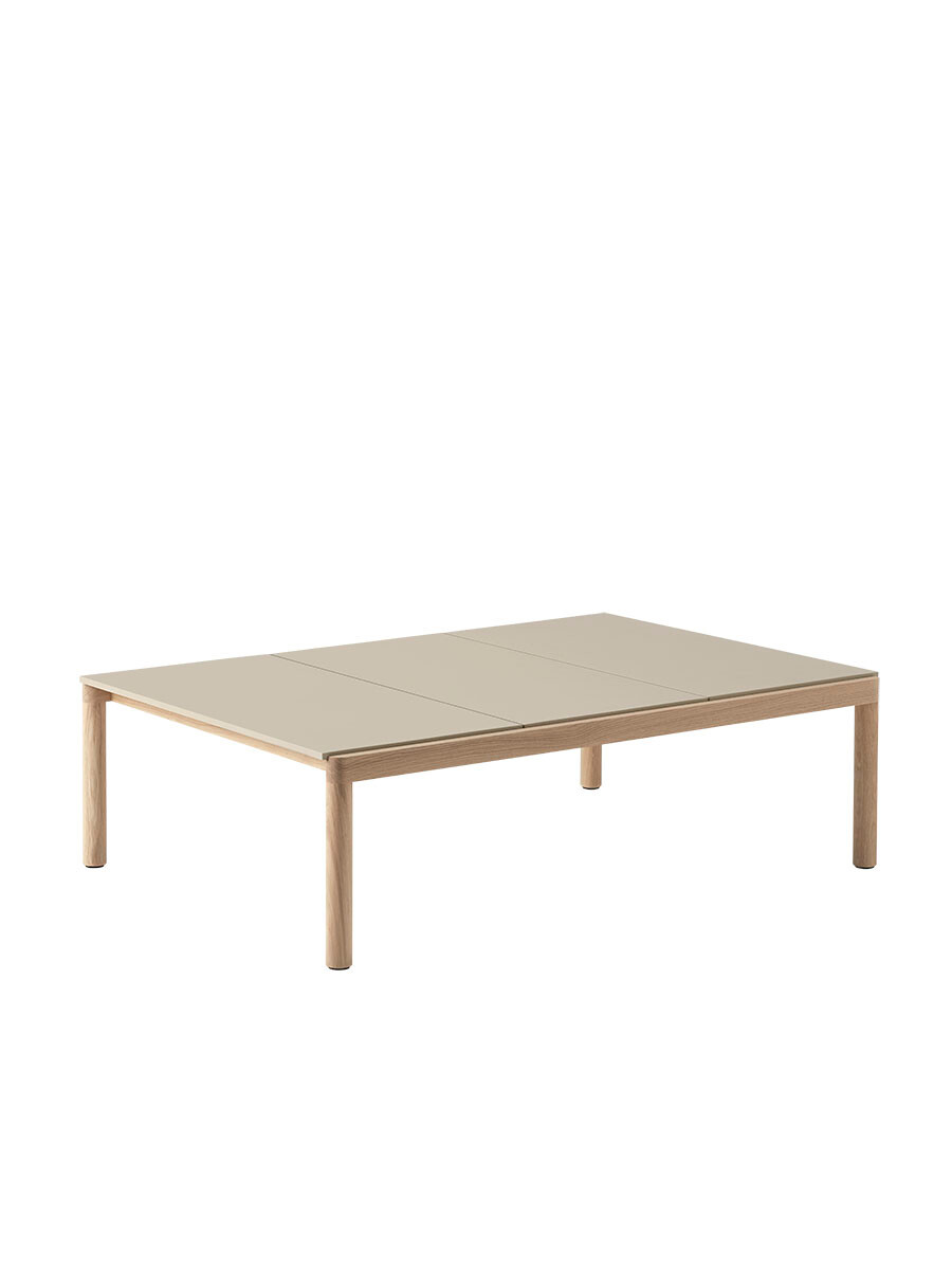 Couple Coffee Table, 120 x 84 cm fra Muuto (Sand / Oak, Plain)