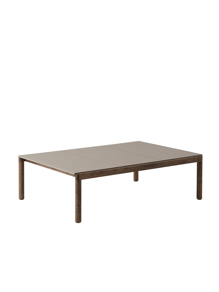 Couple Coffee Table, 120 x 84 cm fra Muuto (Taupe / Dark Oiled Oak, Plain)