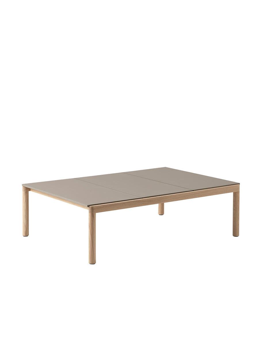 Couple Coffee Table, 120 x 84 cm fra Muuto (Taupe / Oak, Plain)