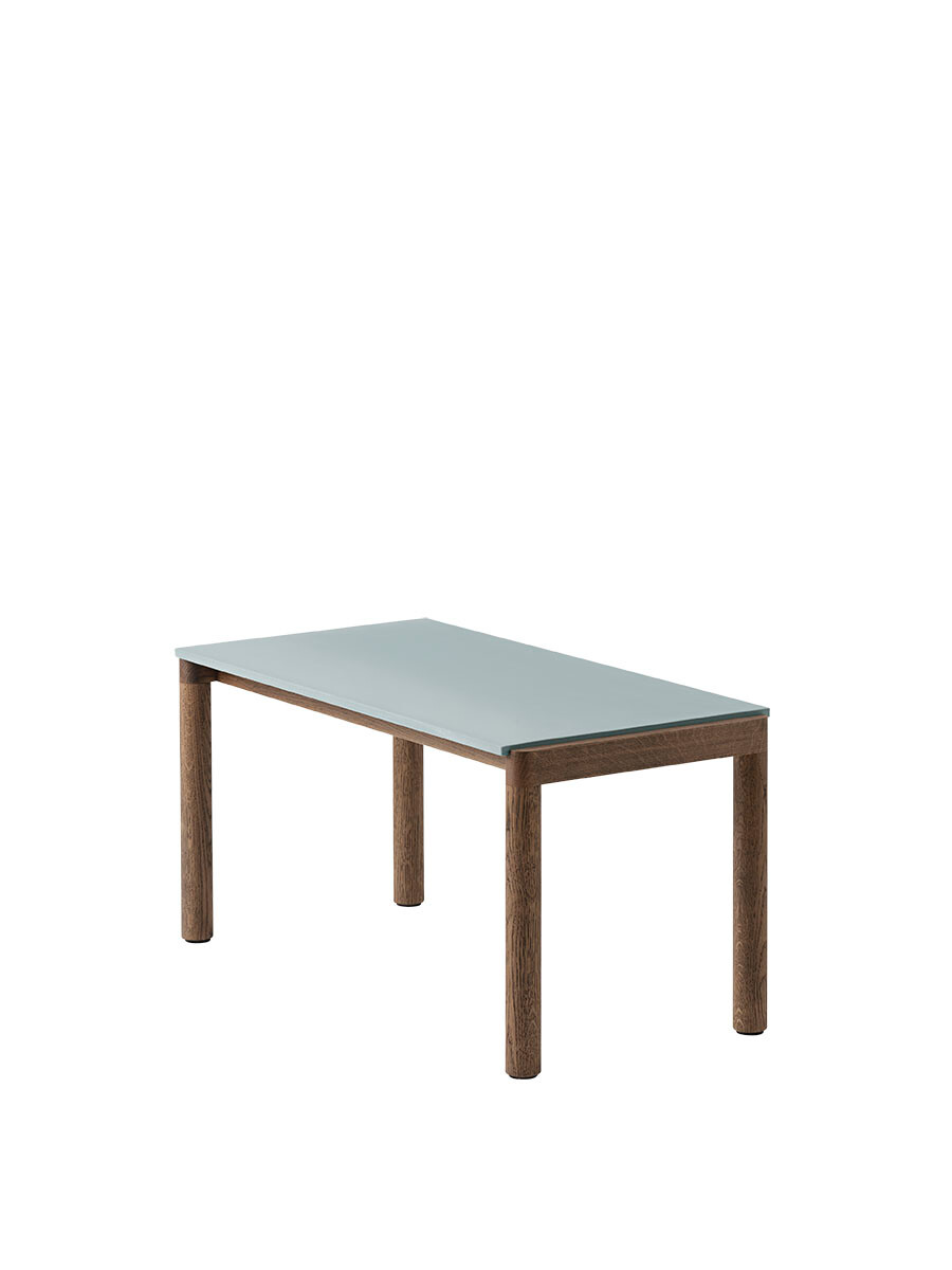 Couple Coffee Table, 40 x 84 cm fra Muuto (Pale Blue / Dark Oiled Oak, Plain)