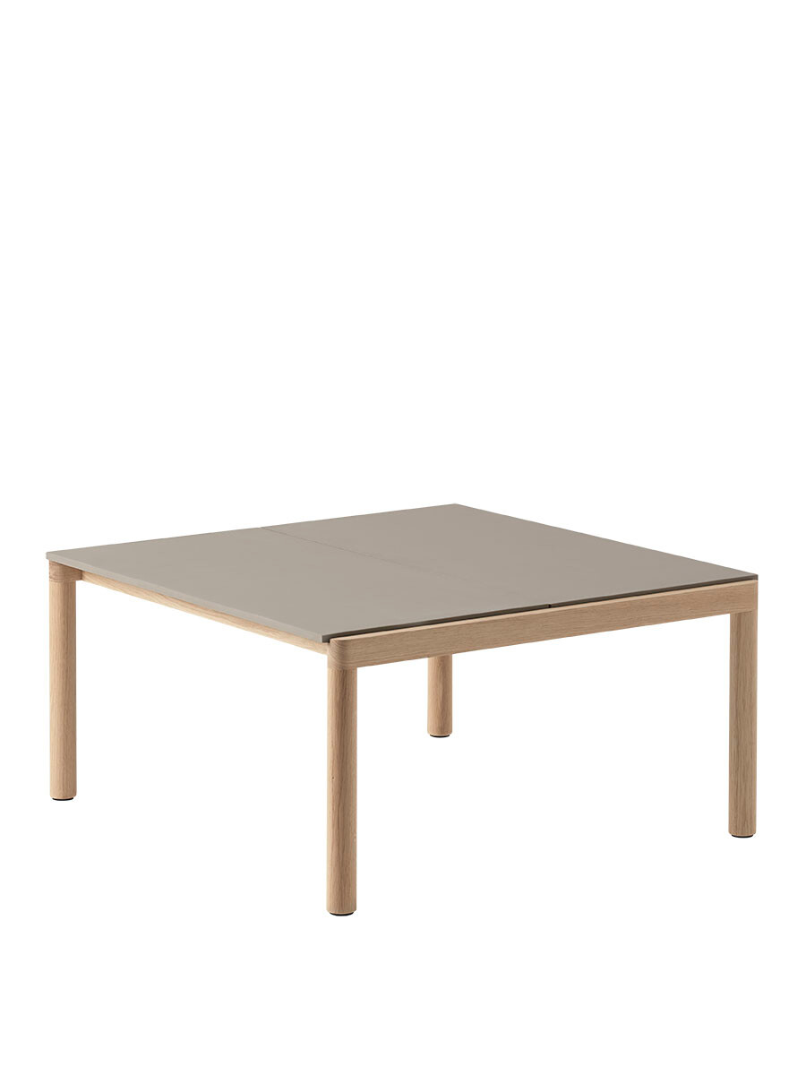 Couple Coffee Table, 80 x 84 cm fra Muuto (Taupe / Oak, Plain)