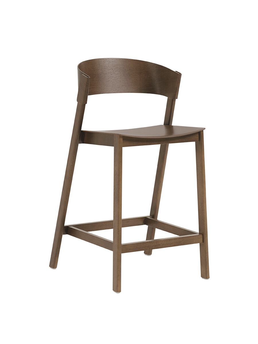 Cover Counter Stool, stained dark brown fra Muuto