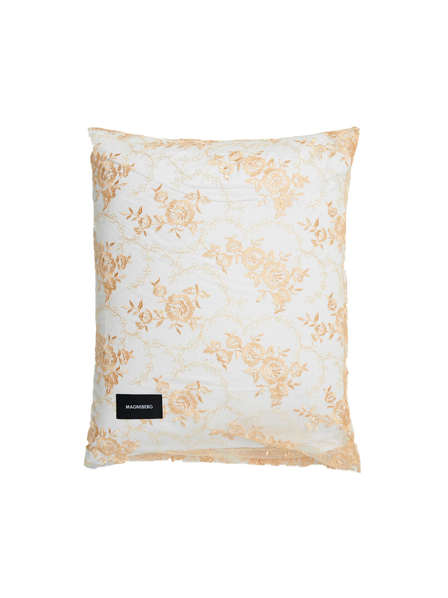 Rose Lace Pillow Cover Single fra Magniberg (Apricot, 63 x 60 cm)