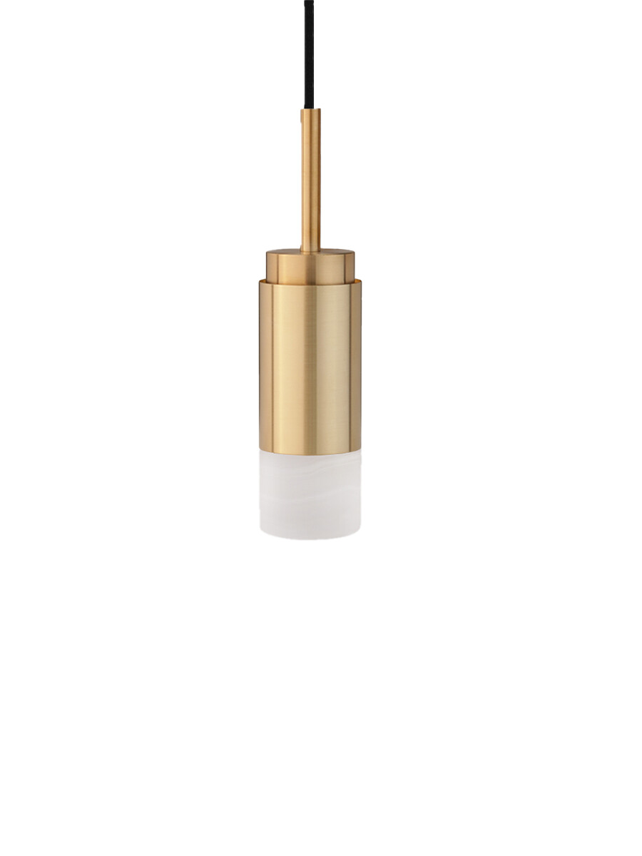 Donya ONYX Cylinder, white fra Anour (Brushed Brass)