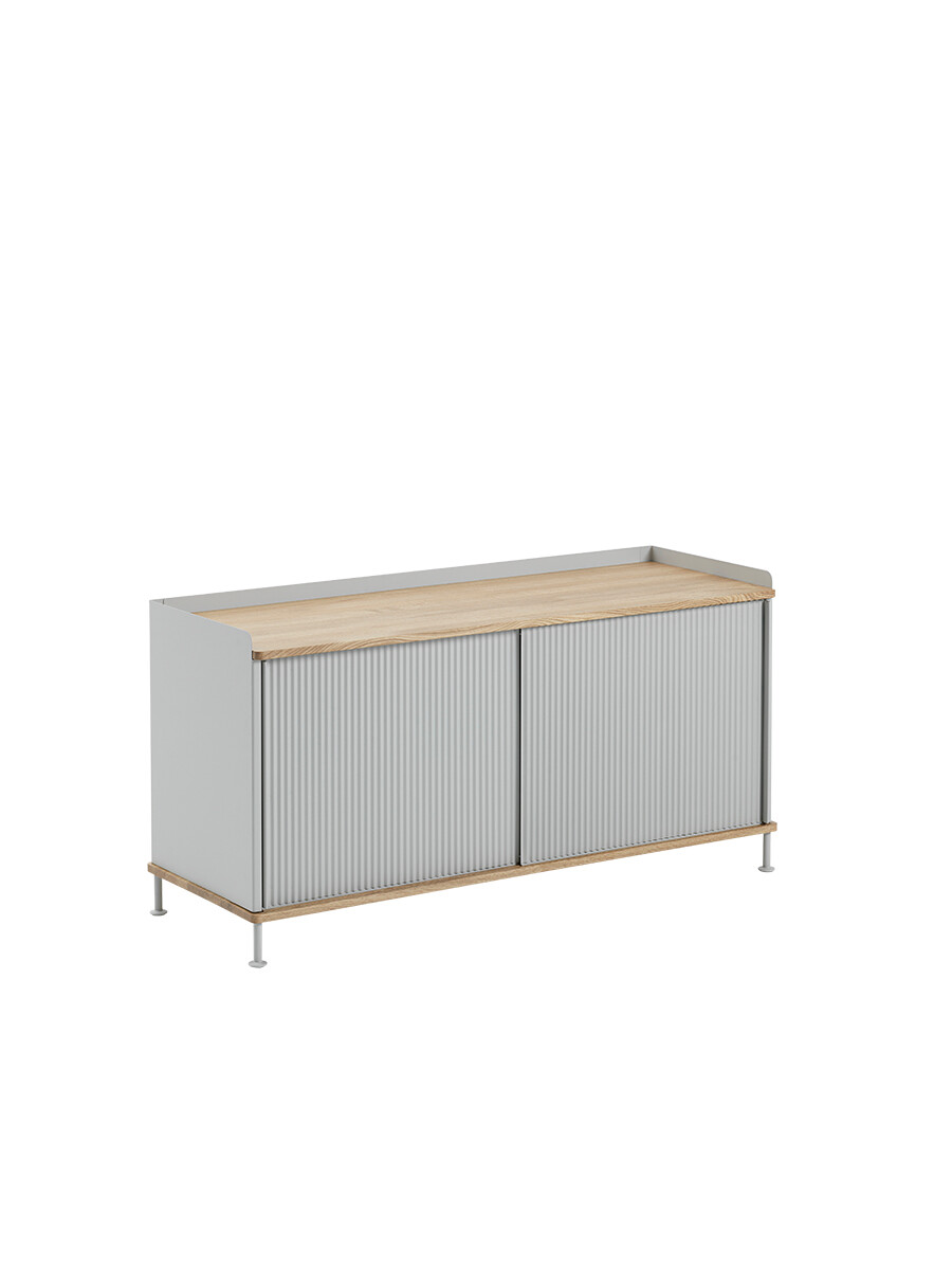 Enfold Sideboard, 124 x 45 cm fra Muuto (Grey)