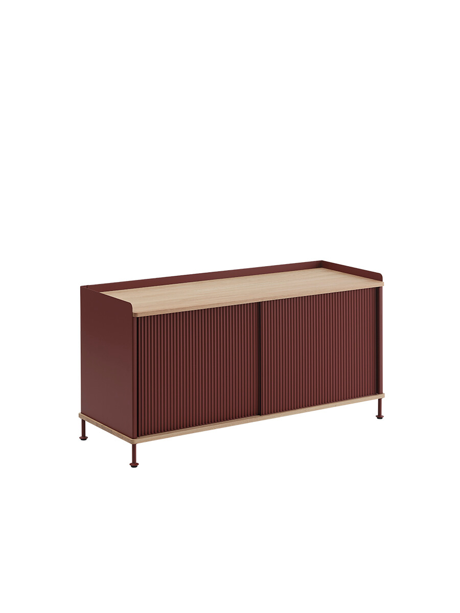 Enfold Sideboard, 124 x 45 cm fra Muuto (Deep red)