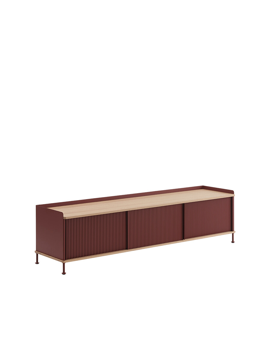 Enfold Sideboard, 186 x 45 cm fra Muuto (Deep red)